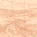 Sepia sketch with grid