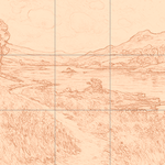 Sepia sketch with grid