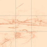 Sepia sketch with grid