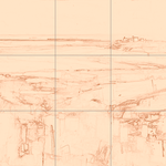 Sepia sketch with grid