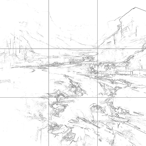 Sketch with grid