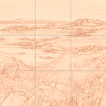 Sepia sketch with grid