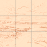 Sepia sketch with grid