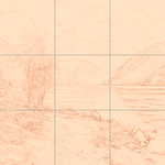 Sepia sketch with grid