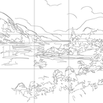 Line drawing with grid