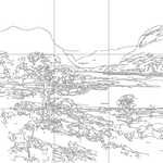 Line drawing with grid