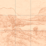 Sepia sketch with grid