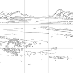 Line drawing with grid