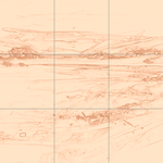 Sepia sketch with grid