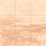 Sepia sketch with grid