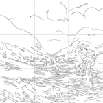 Line drawing with grid