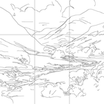 Line drawing with grid