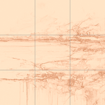 Sepia sketch with grid