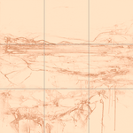 Sepia sketch with grid