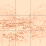 Sepia sketch with grid