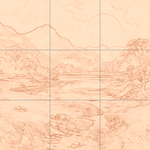 Sepia sketch with grid