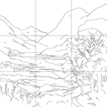 Line drawing with grid