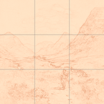 Sepia sketch with grid