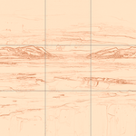 Sepia sketch with grid