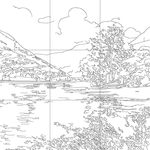 Line drawing with grid