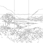 Line drawing with grid