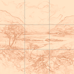 Sepia sketch with grid