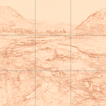 Sepia sketch with grid