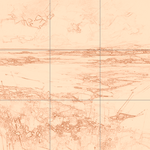 Sepia sketch with grid