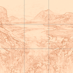 Sepia sketch with grid