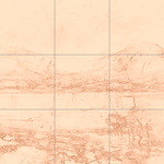 Sepia sketch with grid