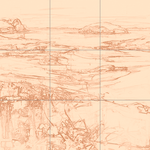 Sepia sketch with grid