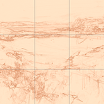 Sepia sketch with grid