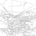 Line drawing with grid