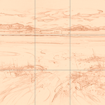 Sepia sketch with grid