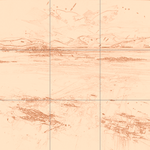 Sepia sketch with grid