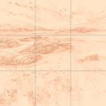 Sepia sketch with grid