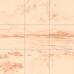 Sepia sketch with grid