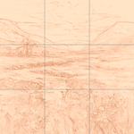 Sepia sketch with grid