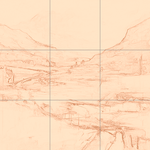 Sepia sketch with grid