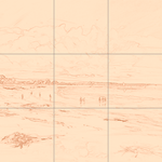 Sepia sketch with grid