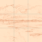 Sepia sketch with grid