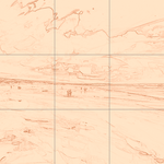 Sepia sketch with grid