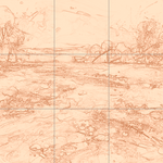 Sepia sketch with grid