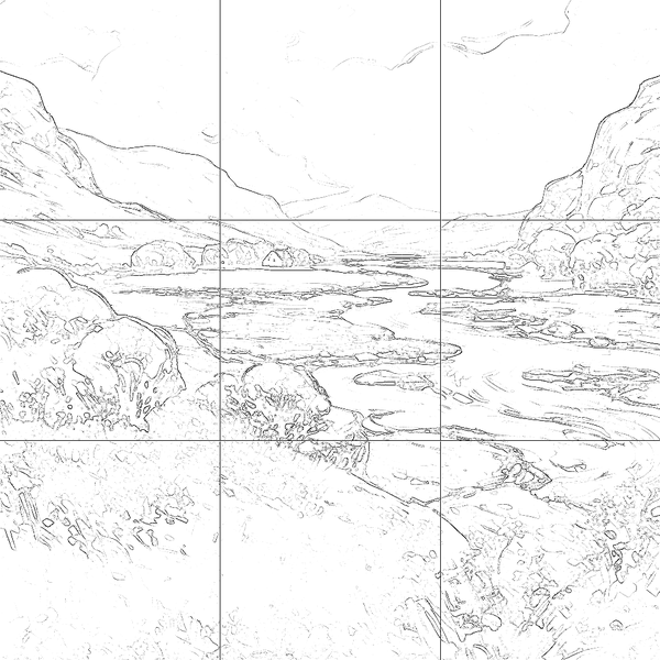 Sketch with grid