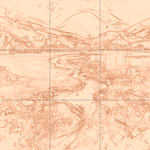 Sepia sketch with grid