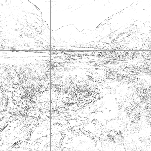 Sketch with grid