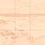 Sepia sketch with grid