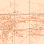 Sepia sketch with grid