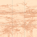 Sepia sketch with grid