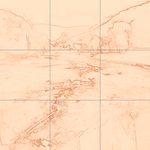 Sepia sketch with grid